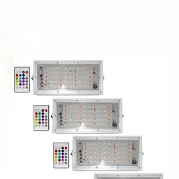 SPARK WORLD White 4 Pieces Textured Iron Rectangle Shaped Outdoor Lamps-image-4
