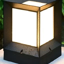 Areezo Black & White Outdoor Gate Lamp-image-98