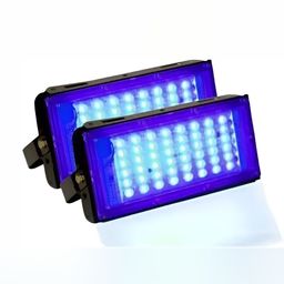 SPARK WORLD Blue 2 Pieces Aluminium Square Shaped Outdoor Lamps-33