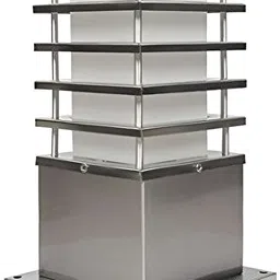 Areezo White Steel & Glass Outdoor Gate Lamp-picture-15