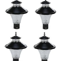 Areezo 4-pcs Black Outdoor Gate Lamps-31