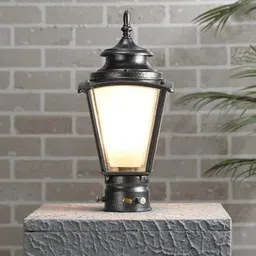 Fos Lighting Black Outdoor Pole Gate Light-90