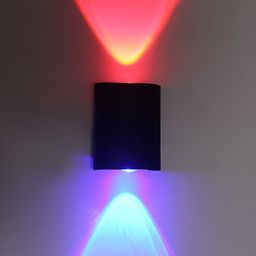 SPARK WORLD Blue & Red Aluminum Outdoor Lamp-32