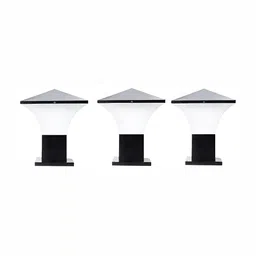 Areezo Black & White 3 Pieces Outdoor Gate Lamps-image-94