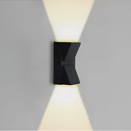 SPARK WORLD Black Textured Aluminium Rectangle Shaped Outdoor Lamps-7