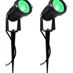 SPARK WORLD Green & Black 2 Pieces Textured Outdoor Lamps-72