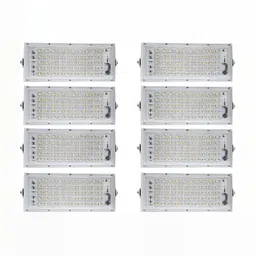 SPARK WORLD 8Pc White Aluminium Square Shaped Outdoor Lamps-picture-41