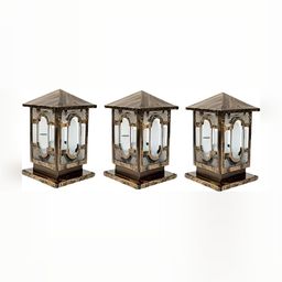 Areezo 3-pcs Transparent Outdoor Gate Lamps-17
