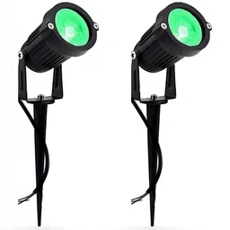 SPARK WORLD Black & Green 2 Pieces Textured Metal Outdoor Lamps-picture-5