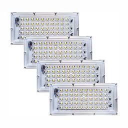 SPARK WORLD 4Pcs White Square Outdoor Lamps-19