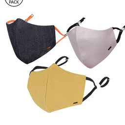 MASQ Men Pack Of 3 4-Ply Reusable Anti-Pollution Pure Cotton Cloth Masks-20