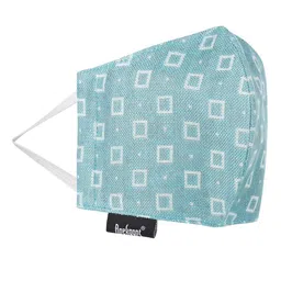 Anekaant Unisex Blue & White Printed 3-Ply Reusable Cloth Mask-image-6