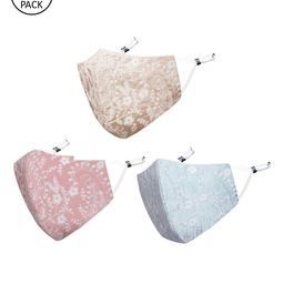 MASQ Pack of 3 Embroidered 4-Ply Reusable Anti-Pollution Cloth Masks-image-95