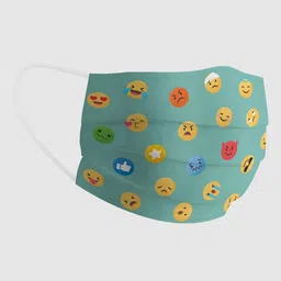 Soxytoes Green & Yellow Printed 4-Ply Pure Cotton Reusable Cloth Mask with Filter-picture-30