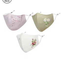 MASQ Women Pack Of 3 Reusable Anti-Pollution 4-Ply Cloth Masks-44