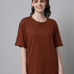 Funday Fashion Drop-Shoulder Sleeves Cotton Loose T-shirt-78