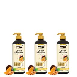 WOW SKIN SCIENCE Set Of 3 Ubtan Body Lotion For Anti-Tanning & Smoothening - 400ml Each-14