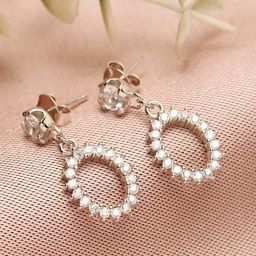 GIVA 925 Sterling Silver Rhodium Plated Hollow Zircon Drop Studs-image-47