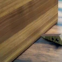 VAH Kya Bat Hai !! Brown Textured Non Slip Wooden Door Stopper-43