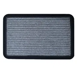 LUXEHOME INTERNATIONAL Grey Striped Rubber Doormats-picture-41