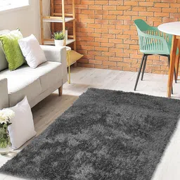 Saral Home Grey Solid Floor Carpet-37