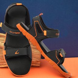 CLYMB Men Spa-13 Brand Logo Printed Comfort Fit Velcro Closure Sports Sandals-image-66
