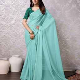 Mitera Ethnic Pure Chiffon Saree-image-17