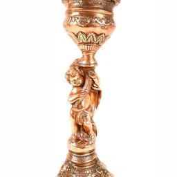 apka mart Copper Toned Textured Metal Flower Vase-image-65