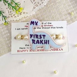 The Magic Wand Pearl Beaded Dragon Charm Rakhi-55