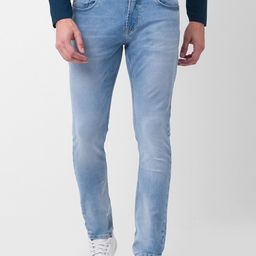 SPYKAR Men Blue Skinny Fit Low-Rise Heavy Fade Jeans-image-77