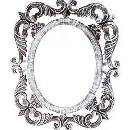 VAS collection home Grey Oval Shape Wall Decor Mirror-29