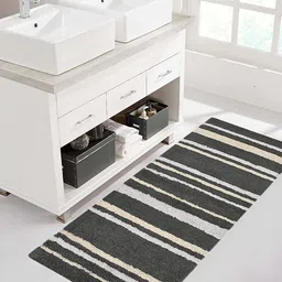 Homitecture Grey & White Striped Designer Floor Runner-picture-34