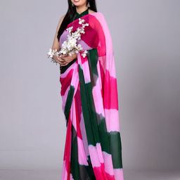 VL SAREES Leheriya Pure Chiffon Designer Saree-image-18