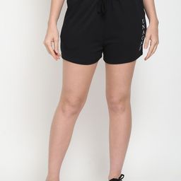 UnaOne Women Black Outdoor Pure Cotton Shorts-image-31