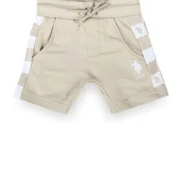 U.S. Polo Assn. Kids Boys Checked Mid-Rise Pure Cotton Shorts-image-46
