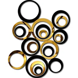 VAH Kya Bat Hai !! Black & Yellow 3D Abstract Acrylic Mirror Sticker-23