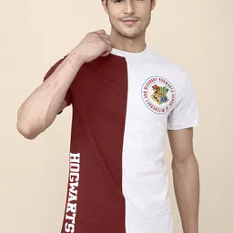 Free Authority Men White & Maroon Harry Potter Printed Cotton T-shirt-image-13