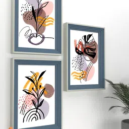 Art Street Set of 3 Black & Blue Framed Wall Art-image-69