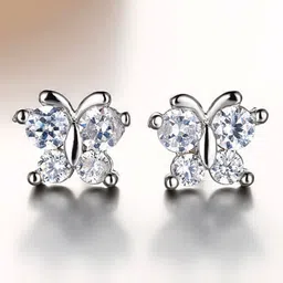 MYKI Silver-Plated Contemporary Studs Earrings-28