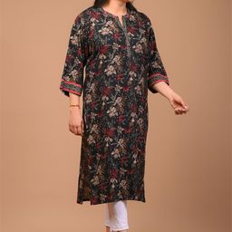Swasti Plus Size Floral Printed Straight Kurta-image-18