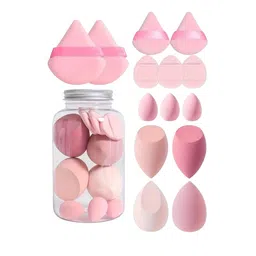 RANORE Set Of 14 Makeup Sponges With Storage Jar - Purple-56