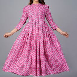 JAIPURI COLLECTION Ethnic Motifs Printed Gotta Patti Anarkali Kurta-image-23