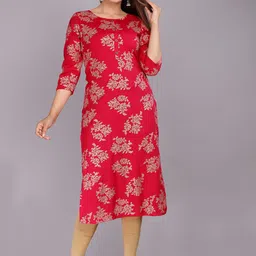ROOPWATI FASHION Women Pink Floral Printed Floral Kurta-picture-22