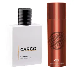 CFS Men Set of Cargo Blanc Eau De Parfum 100ml & Certified Original Deodorant Spray 200ml-49