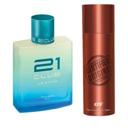 CFS 21 Ice Water EDP Perfume & Certified Brown Deodorant Body Spray-100ml+200ml-32