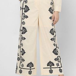 VERO MODA CURVE Women Printed Straight Fit High-Rise Cotton Culottes Trousers-image-40