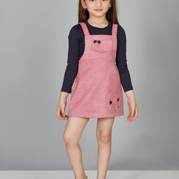 Peppermint Girls Shoulder Straps Pinafore Dress With Top-image-14