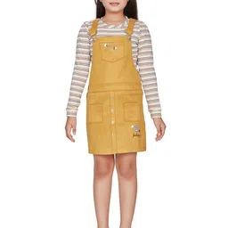 Peppermint Girls Shoulder Straps Cotton Pinafore Dress-image-82