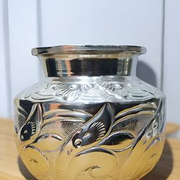 Sigaram Grey Textured German Silver Kalash-4