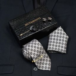 MUTAQINOTI Men Silk Necktie Accessory Gift Set-picture-18